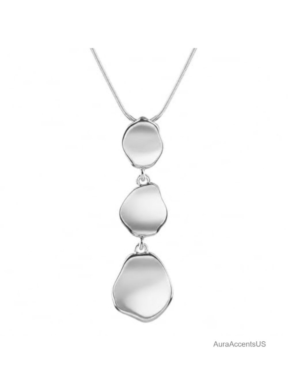 Long Necklace for Women Gold Metal Irregular Y Pendant Multi-Layer Chain